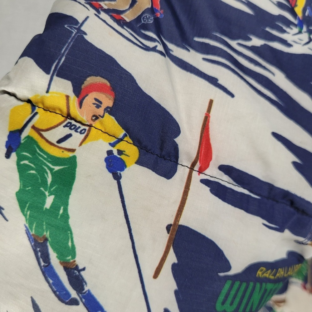 Polo Ralph Lauren Puffer Jacket Coat Boys XL 18/20 Ski Print Water Repellent - Picture 9 of 16